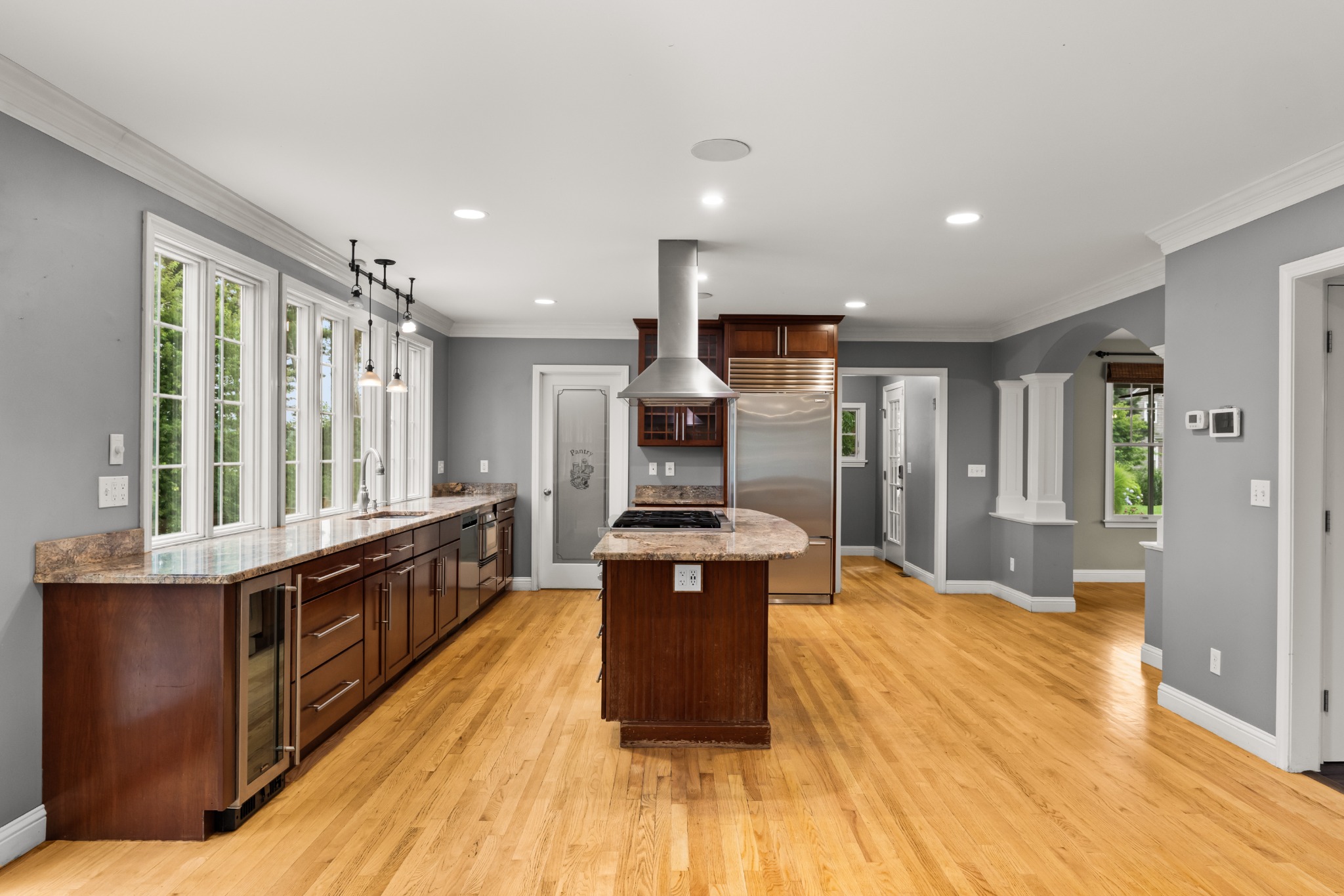 Open-concept kitchen and family room