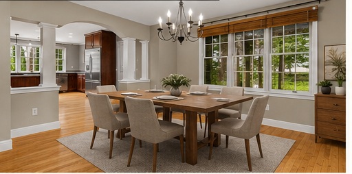 Digitally enhanced dining room